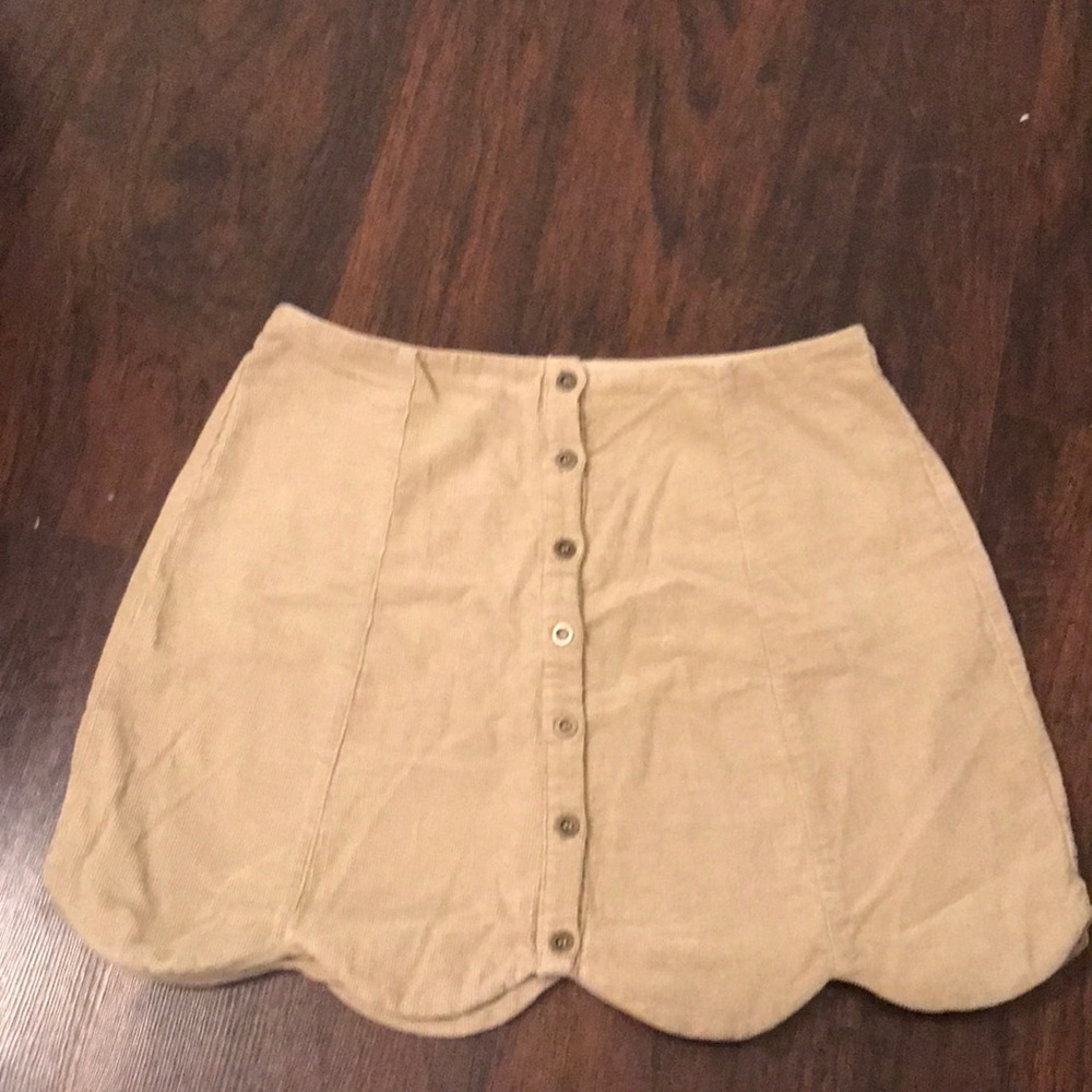 Corduroy button up skirt